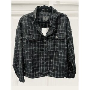 NWT Sanctuary Ashly Jacket Size Large Black And White With Buttons And Pockets